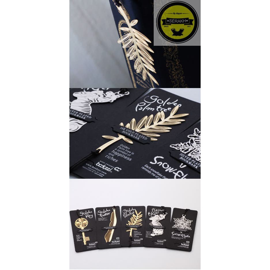 

Dijual Bookmark Pembatas Buku Glamour Elegan Golden Palm Tree Murah