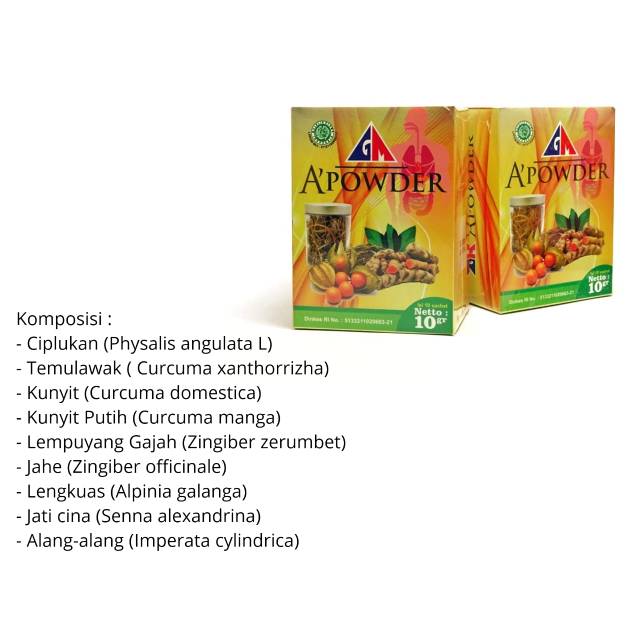 Herbal Gusmus/GM A Powder/Herbal/Herbal Lambung/Nutrisi/Nutrisi Pencernaan/Berat Badan