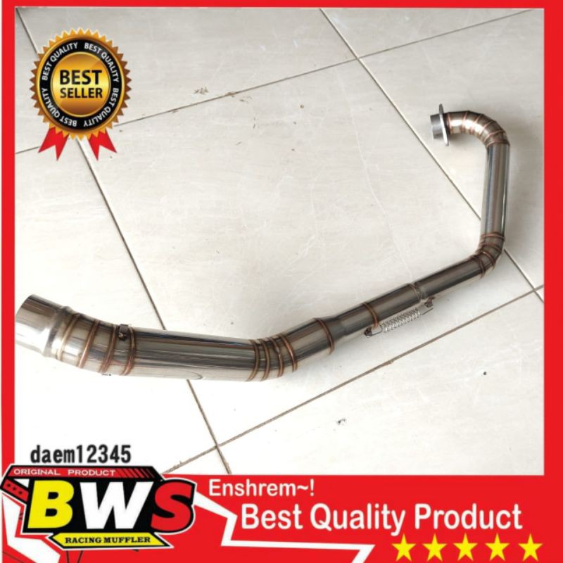 Pipa leher knalpot racing Vixion old new full stainless cacing