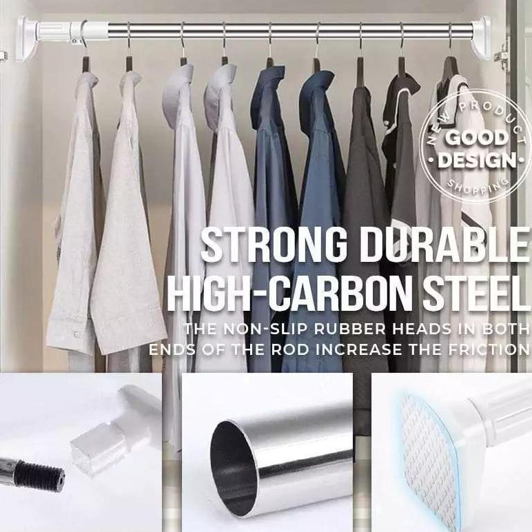 Tiang Fleksibel / Tiang Pintu / Tiang Gorden / Tiang Jemuran / Besi Penyangga Multifungsi