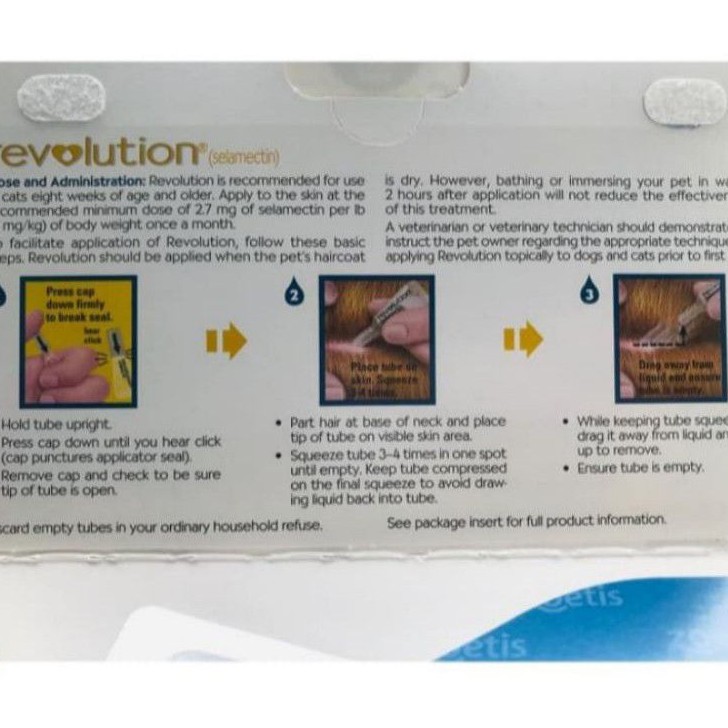 (1box = 3tube) revolution cat 5.1-15 lbs - obat tetes kutu kucing dewasa