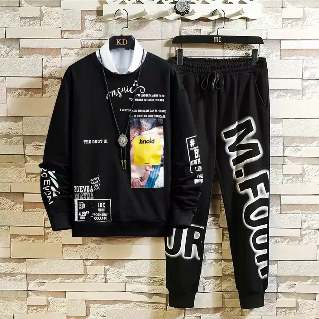 COD/ARPIOSSHOP - STELAN BNOID -  SETELAN PRIA / WANITA SATU SET (SWEATER + JOGGER)