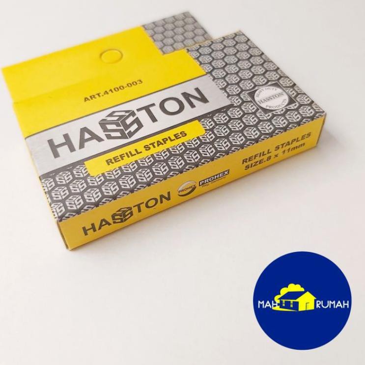 

4.4 FLASH SALE REFILL ISI STAPLES 8mm Stapler Gun Tembak Tacker 8mm x 11mm - HASSTON PROHEX 8mm