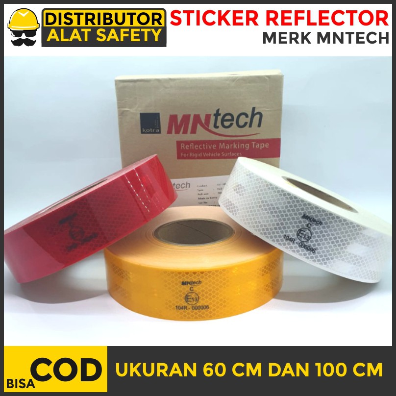 

Stiker Reflective Tape / Pemantul Cahaya / MNtech UKURAN 60CM DAN 100 CM