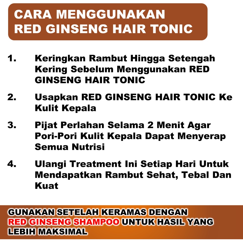 Paket Sampo Rambut Rontok Dan Hair Tonik Rambut Rontok Penyubur Rambut Rontok Red Ginseng B6P