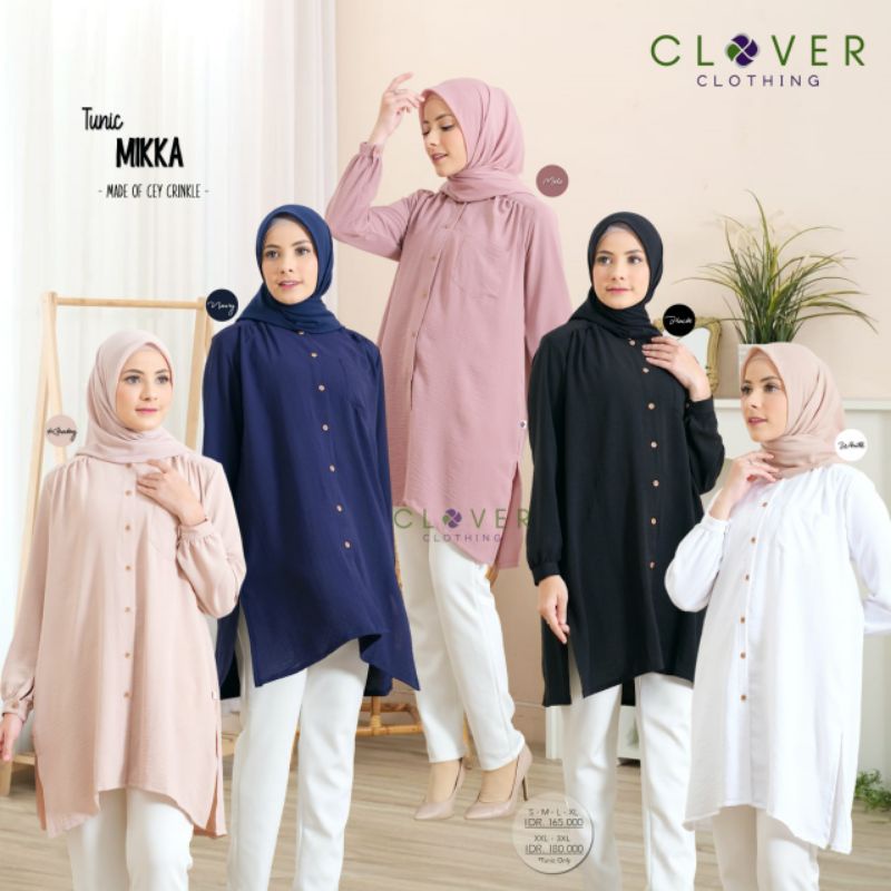 Tunic Mikka By Clover Clothing/tunik/atasan/kemeja/Blouse