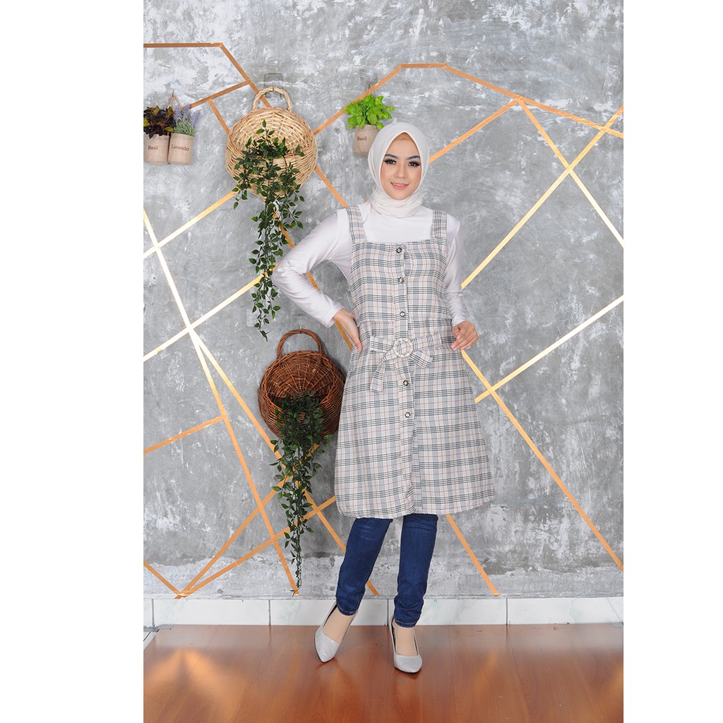 FORTUNA FASHION DRESS OVERALL KOTAK ZARA || OVERALL WANITA