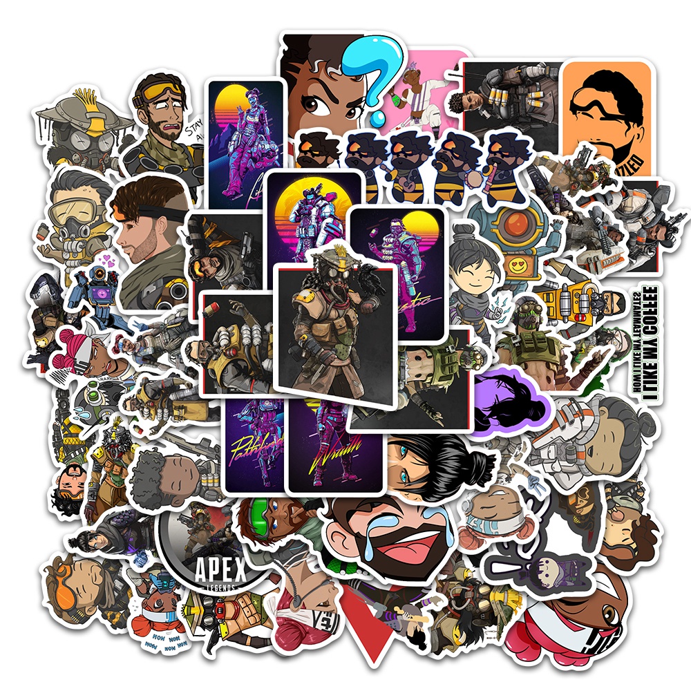 

Stiker Kartun Game Apex Legend Sticker WaterProof Premium ISI 24 pcs