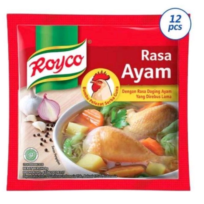 

Royco Ayam Sachet Per Renceng / Penyedap Rasa Kaldu Ayam