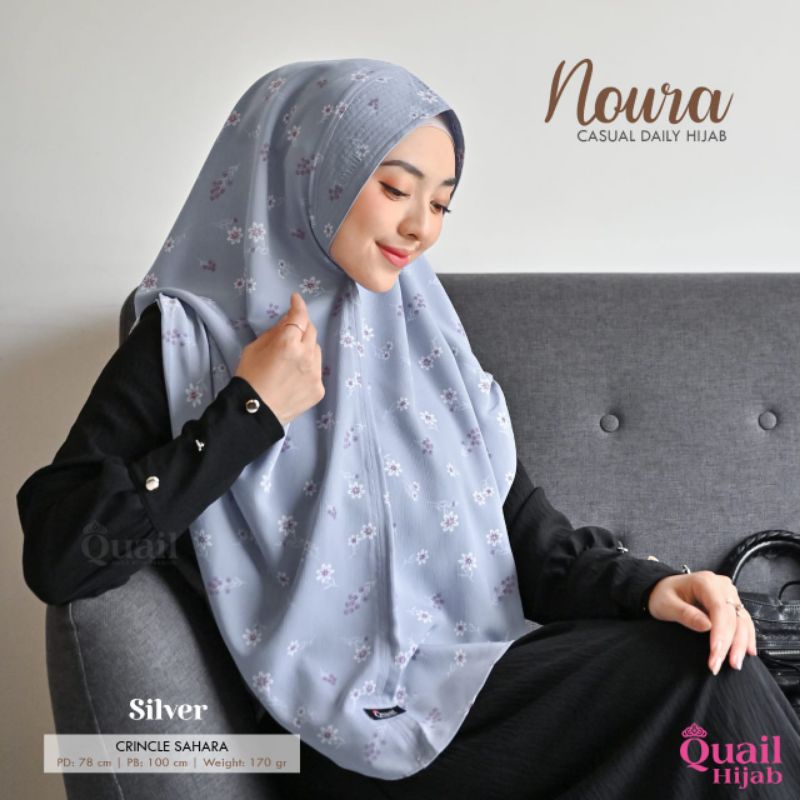 Jilbab Instan Crincle Motif Noura QuaiL Hijab