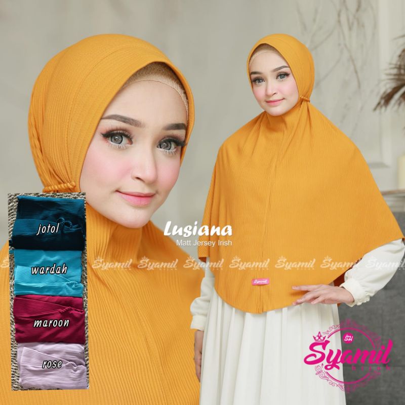 Hijab bergo Jumbo Plisket Syamil Lusiana