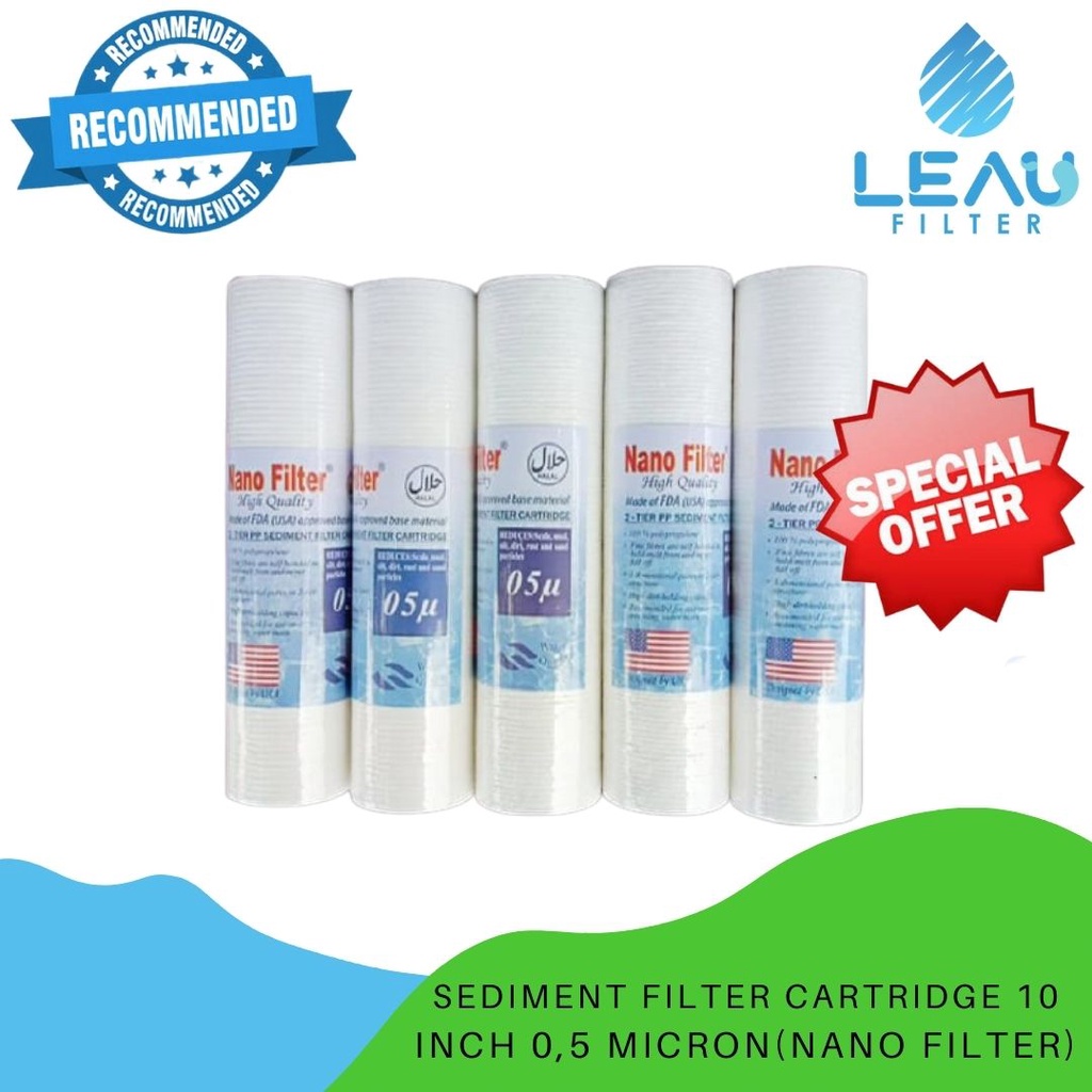 Sediment Filter Cartridge 10" / Filter Air 10" - Nano Filter 05 Micron