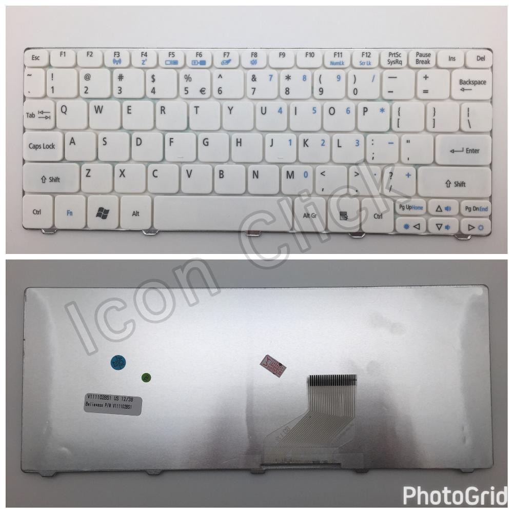 Keyboard Acer Aspire One Happy AO532H AO521 D255 AO255 AO257 D260 D270 Putih DISKON
