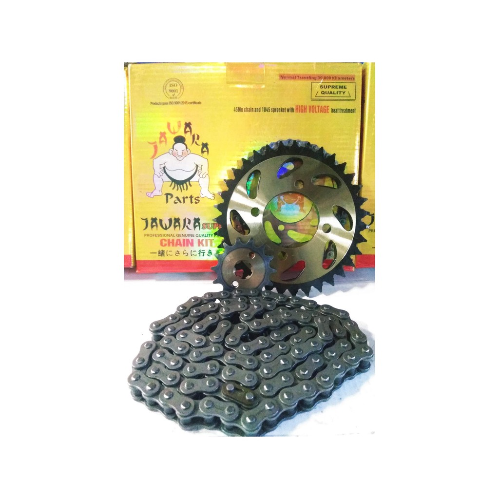 GEAR, GIR SET (JAWARA) KOMPLIT GIGI TARIK GOLD+ RANTAI TIPE HG SUPRA,JUPITER Z NEW,JUPITER Z 1,SMASH