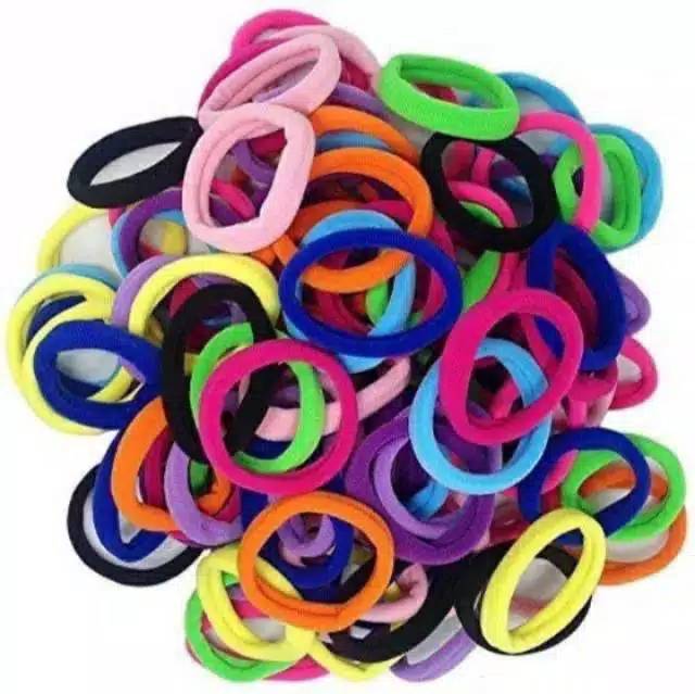 RECOMMENDED - ECER 72PCS Ikat Rambut DONAT / Kunciran Rambut / Karet Rambut / Kunciran Donut-4