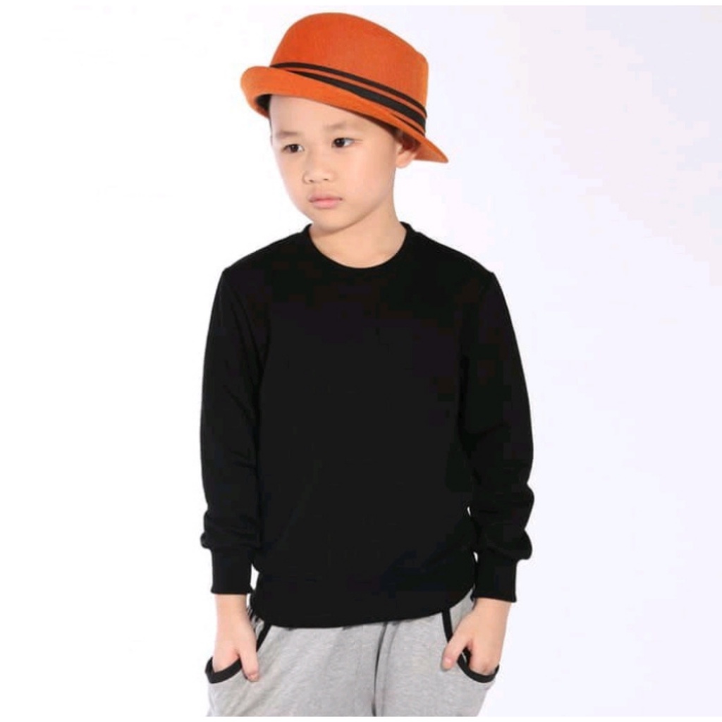 Crewneck Anak Polos / Crewneck Anak Murah / Sweater Anak Polos Murah / Crewneck Polos Anak Usia 5-12 Thn