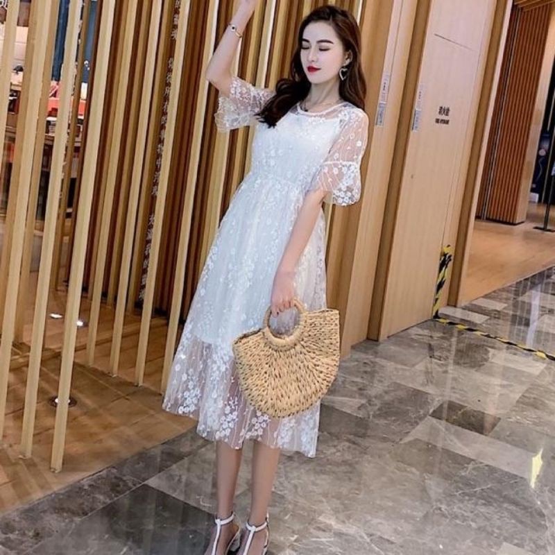 Dress pesta import fuyumi lace dress bangkok