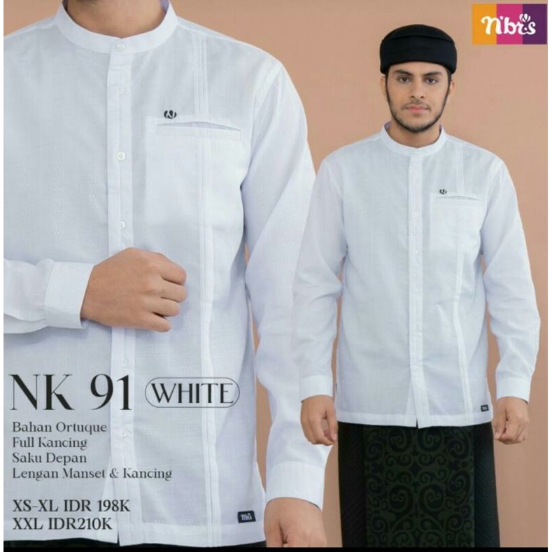 READY Koko Putih Lengan Panjang NK 091