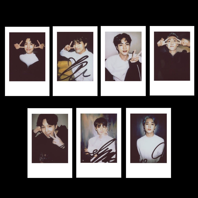 Kartu Foto Polaroid Desain Bts Buatan Sendiri Untuk Pameran