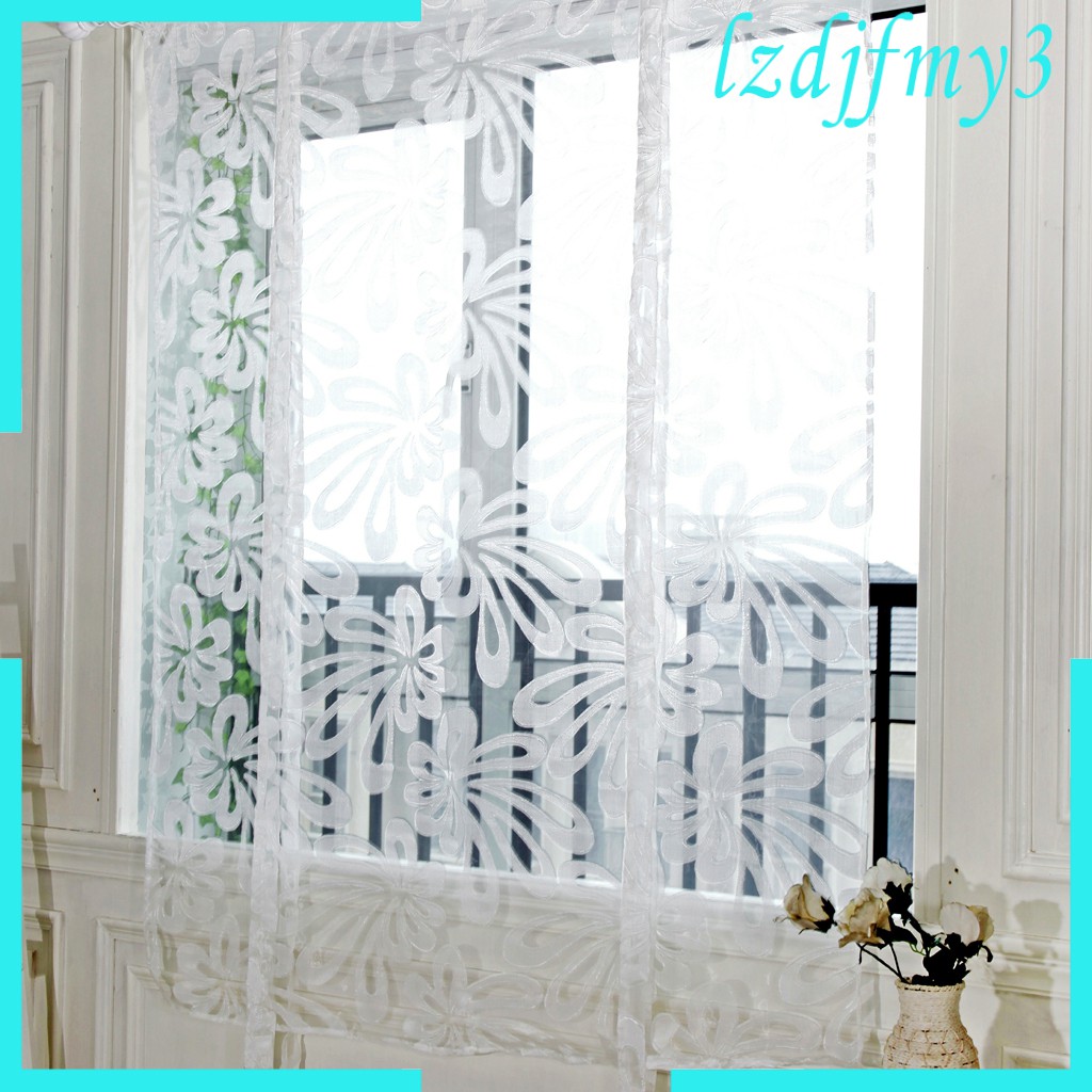 Cozylife 2 Piece Size Option Jacquard Tie Up Roman Curtain Window Curtain Sheer Voile Shopee Indonesia