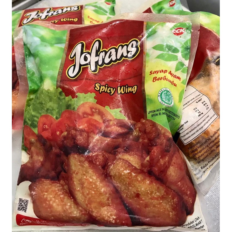 

Jofrans Spicy Wings 500gr