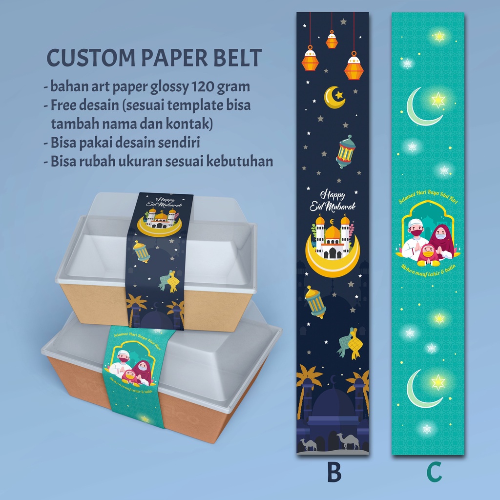 

Paper Belt / Roller / Hiasan Sleeve / Sabuk Label Ramadhan Idul Fitri