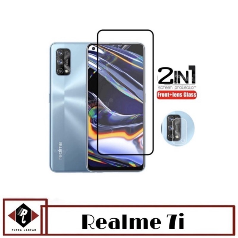 Tempered Glass Full Lem 9D Realme 7 / 7 Pro / 7i C17 New