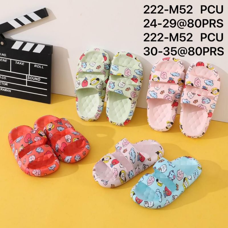 222-M52~FG/Sandal Selop Anak Perempuan Karakter Lucu size 24-35