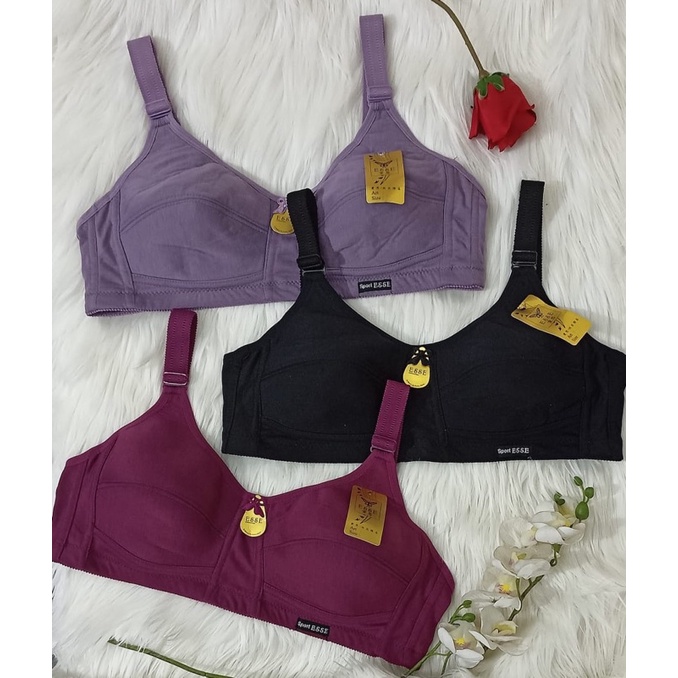 Bra  Fashion Dewasa Bra Wanita Murah BH Busa tipis tanpa kawat Combi | POLOS | TANPA BUSA