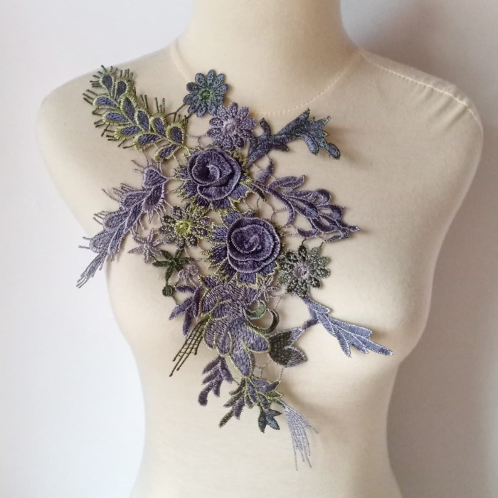 Patch Bordir Bunga 3D/Aplikasi Bordir 005