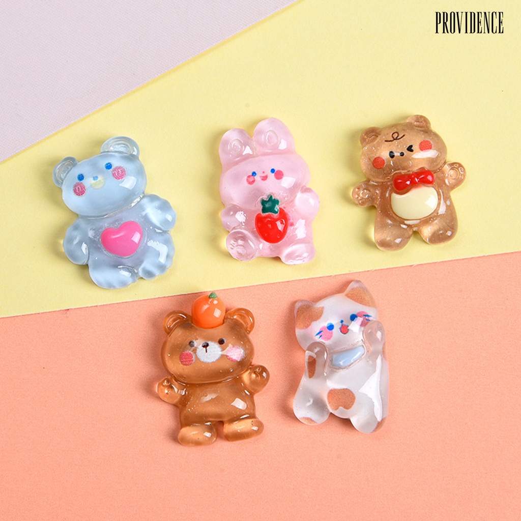 10pcs Aksesoris Boneka Kartun Beruang / Kelinci Bahan resin DIY