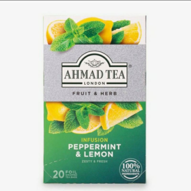 

Ahmad Tea Fruit & Herb Peppermint & Lemon Infusion 20 Foil Bags