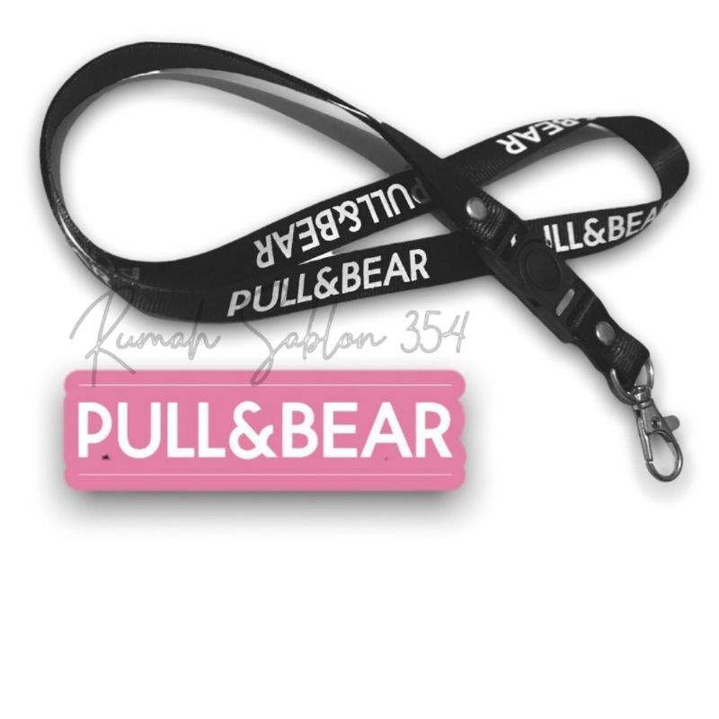 

lanyard PULL&BEAR / lanyard distro PULL & BEAR gantungan kunci name tag id card kartu nama / tali lanyard gantungan leher