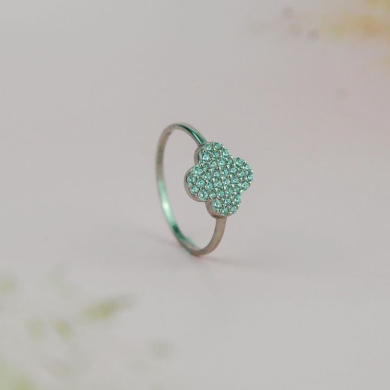 Cincin Emas Clover Full Mata Tabur - Toko Emas Gadjah