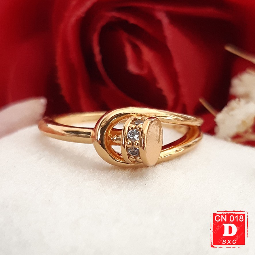 CN 018 - Cincin Dewasa  Murah Model Terbaru Perhiasan Imitasi Lapis Emas - Cincin Xuping - Luxx