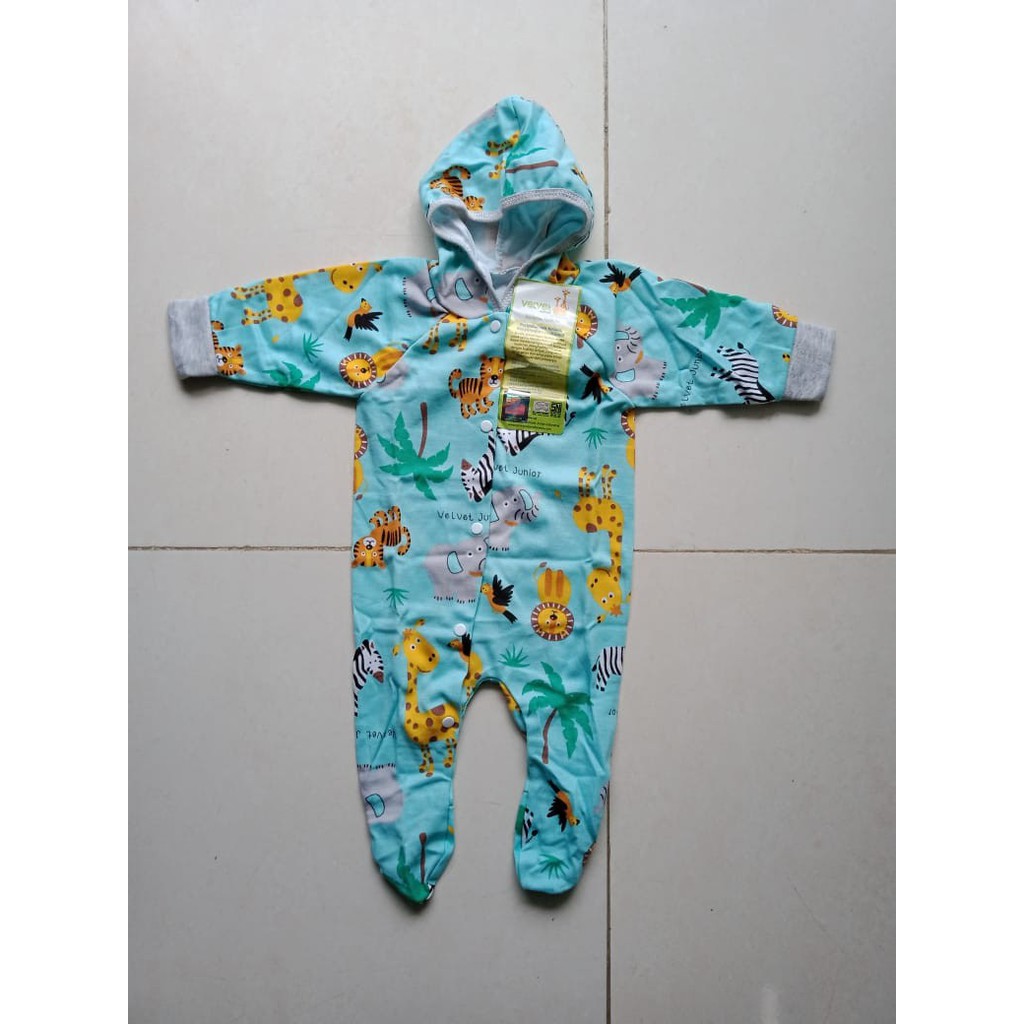 Baju Bayi New Born | Overall | Jumper Merk Velvet Kaki