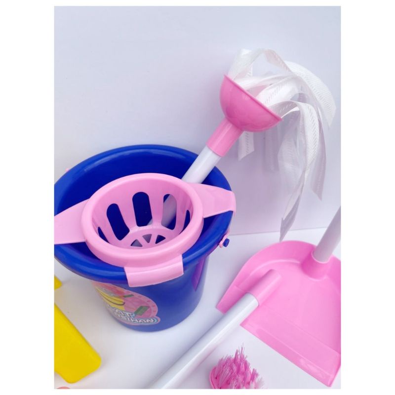 Little Helper Mainan Alat Kebersihan Little Helper Kantong Cleaning Set Mainan Sapu Pel Mainan Anak