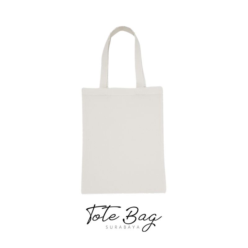 Tote Bag Polos Putih Bahan Blacu / Kanvas Drill / Kanvas Twill