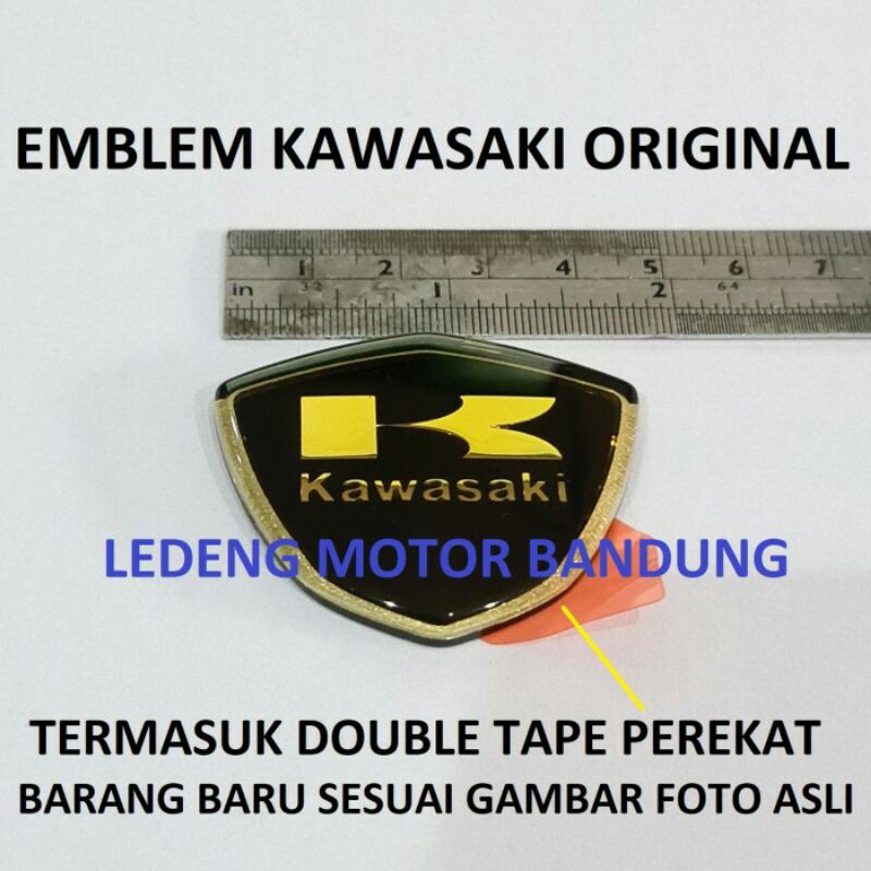 Emblem Kawasaki Original Logo Timbul Motor Edge Ninja R Kaze W175
