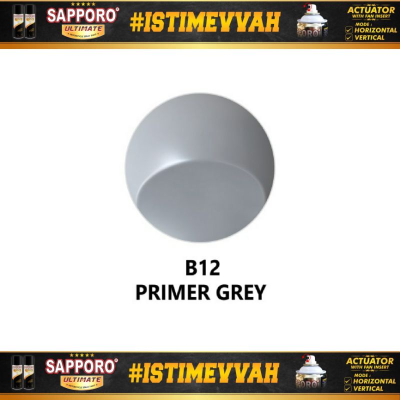 sapporo ultimate primer grey B12 epoxy poxy cat dasar surfacer 400ml cat semprot spray paint pilox pilok