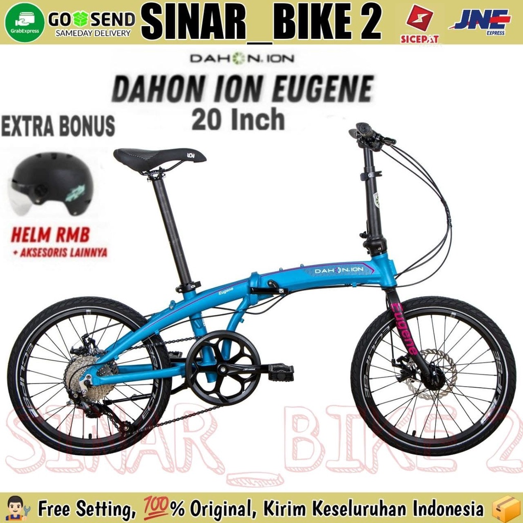 Sepeda Lipat 20 Inch DAHON ION EUGENE Alloy 9 Speed Rem Cakram