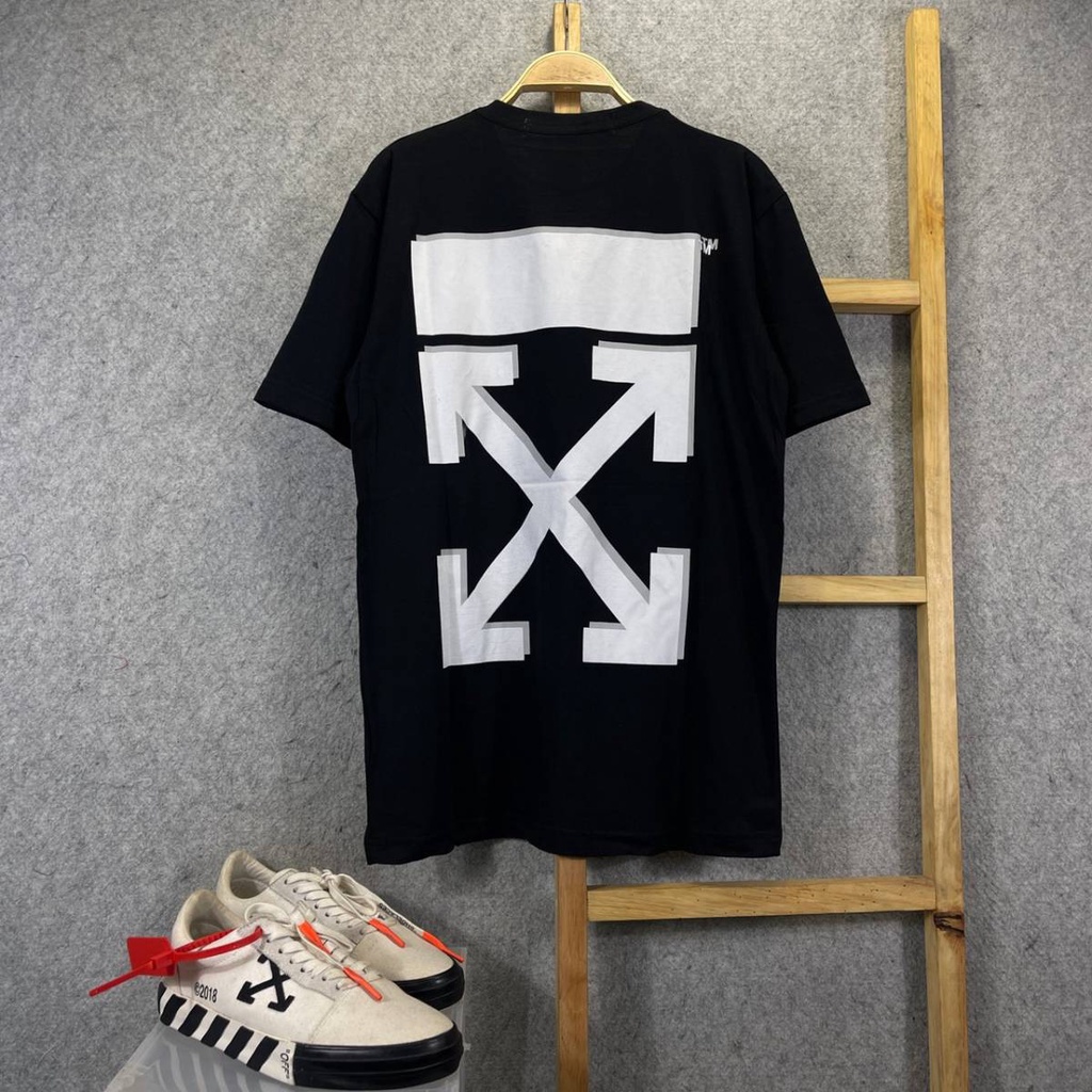 KAOS TSHIRT OFF WHITE X CHAMPION LENGAN PENDEK MIRROR FULLTAG