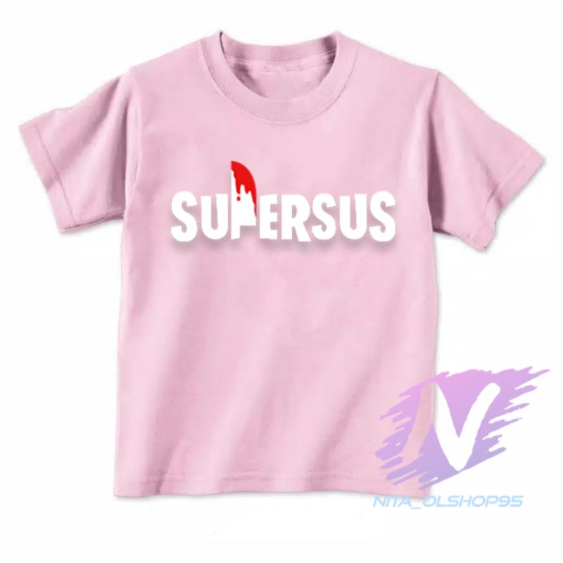 kaos supersus logo baju kaos anak among us 3D