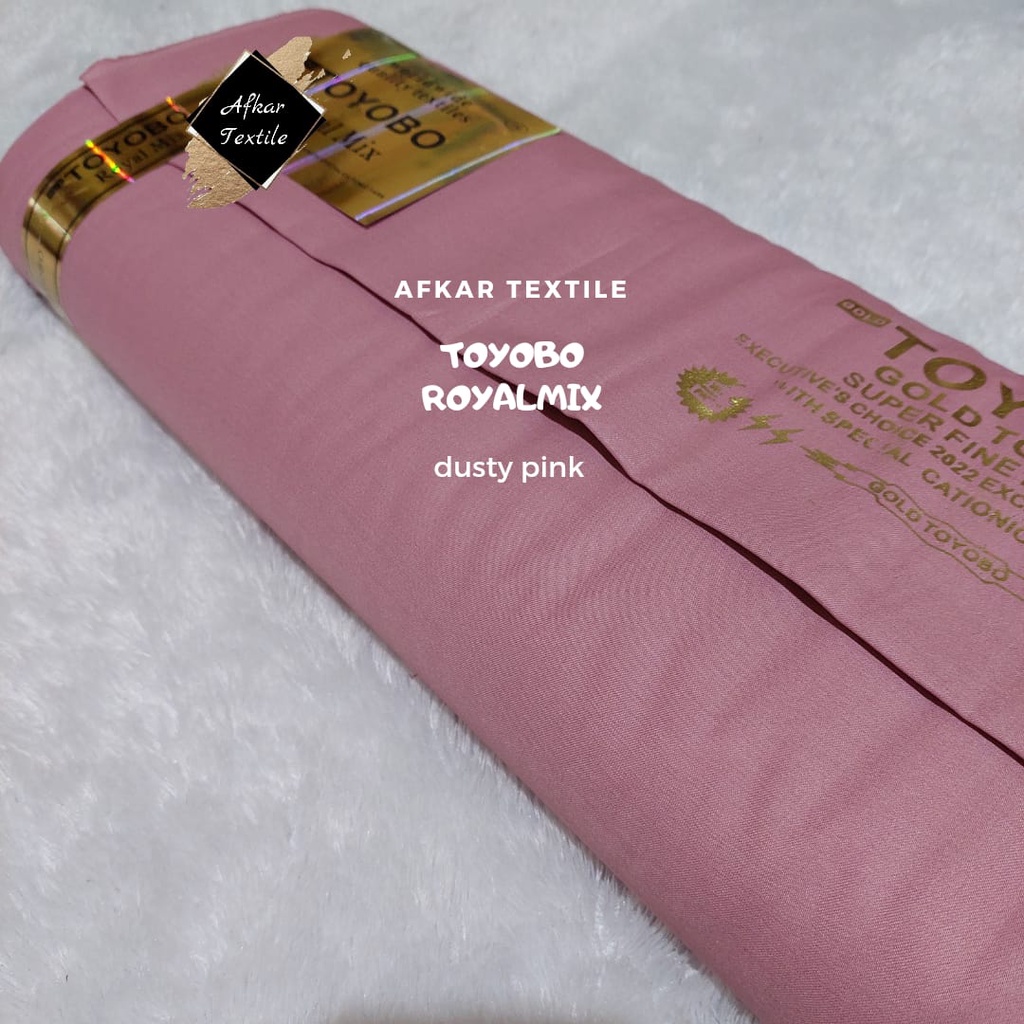 [TERMURAH] KAIN KATUN TOYOBO ROYAL MIX / Royalmix Premium Import / 100% Original Toyobo / Tidak KW-6 Dusty Pink