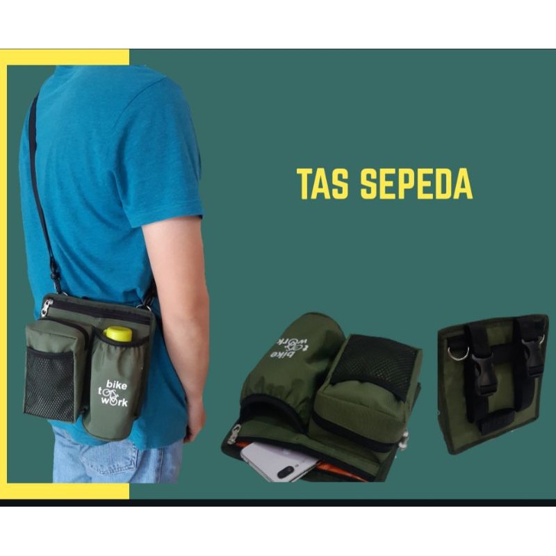 Tas sepeda handle / tas selempang sepeda lipat / tas seli