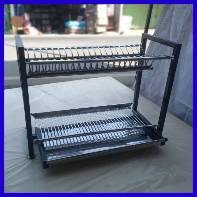 Rak Piring / Rak gantung / Rak piring Dinding / Rak piring Tembok / Rak dapur / Minimalis / Portable