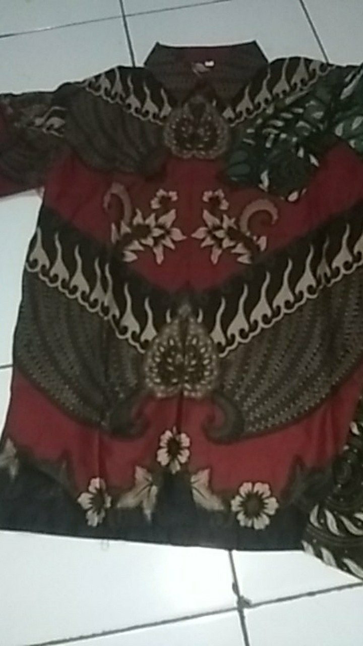 Baju Batik Pria Slimfit Big Size M L Xl Xxl Atasan Kemeja Batik Lengan Panjang Original