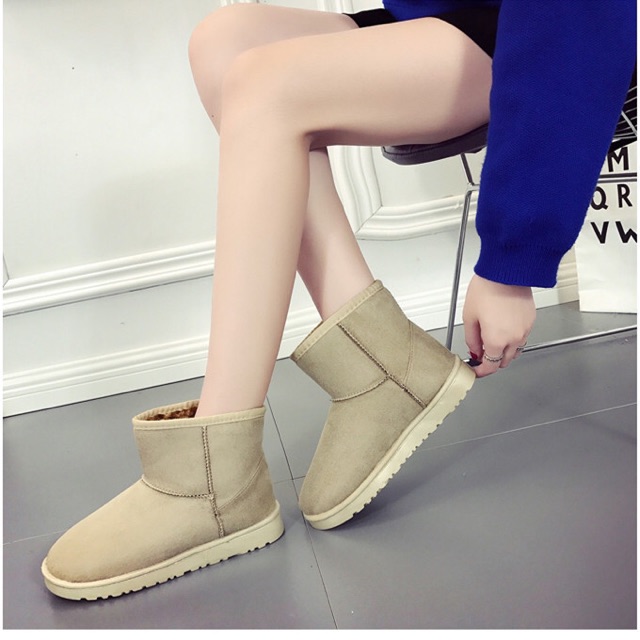 IMPORT Boots UGG Sepatu Boots Winter Import Musim Dingin Suede Bulu Fur