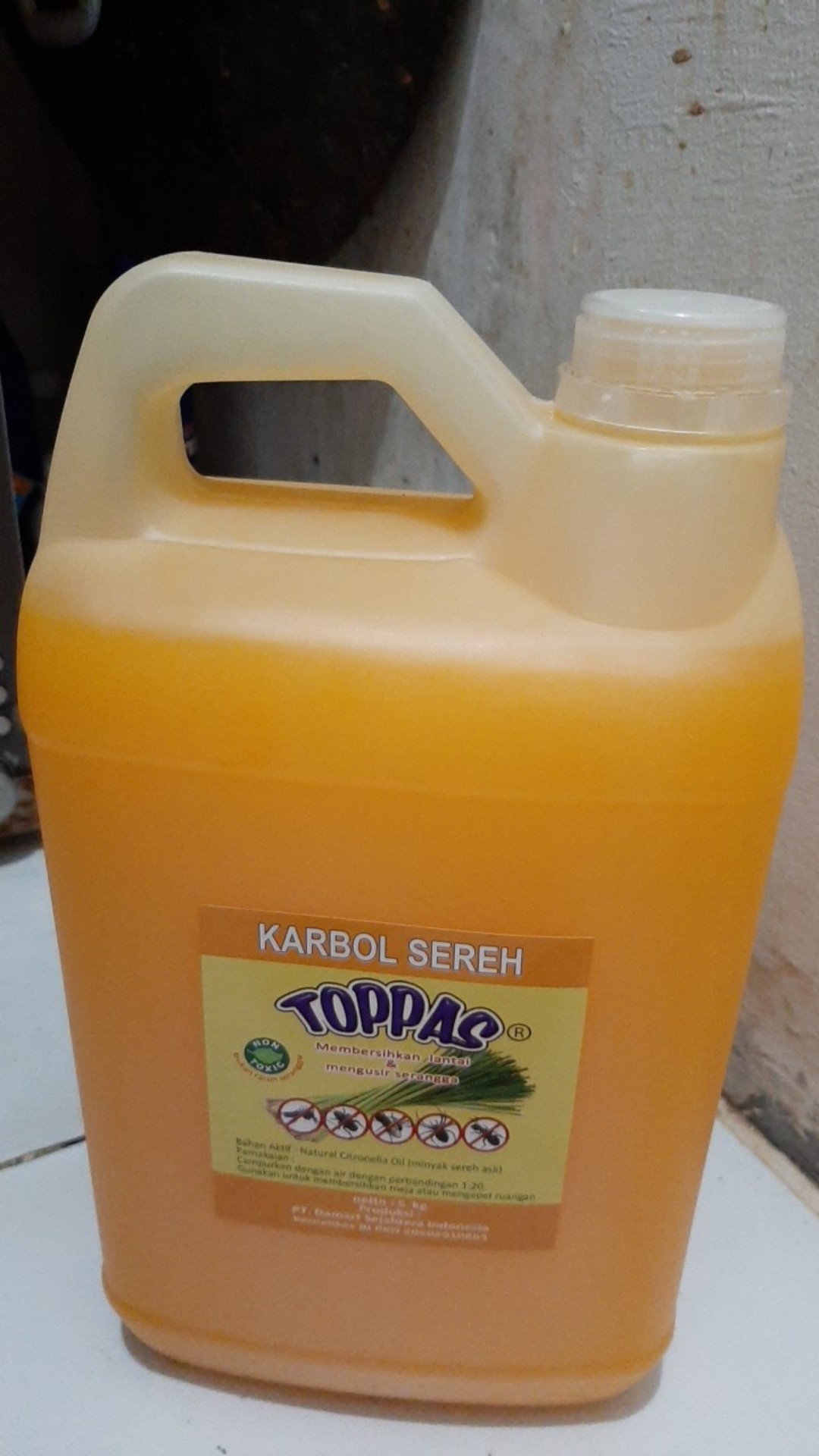 Toppas Karbol Sereh - 5 L 5l 5 Liter -grabgojek