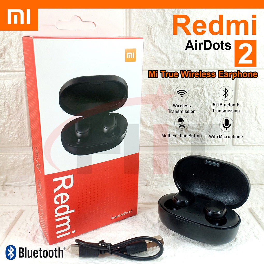 Airdots 2 Xiaomi TWS Headset Bluetooh Wireless 5.0 Earbuds Mi